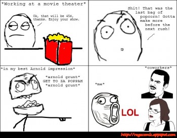 Making popcorn rage