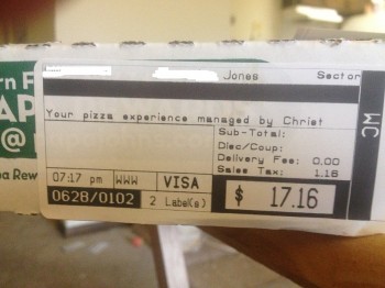 I knew my pizza tasted heavenly....