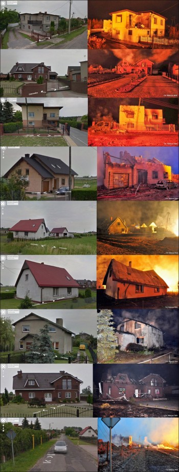 Gas Explosion in Poland - Before and After