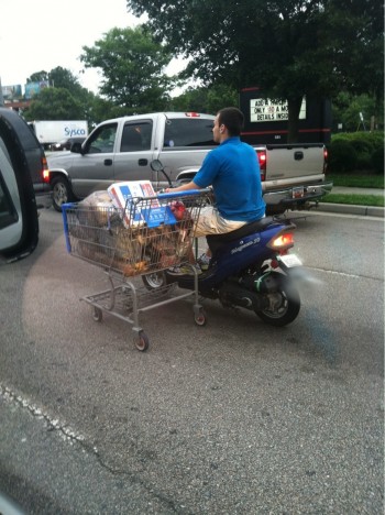 Just riding home from Walmart!