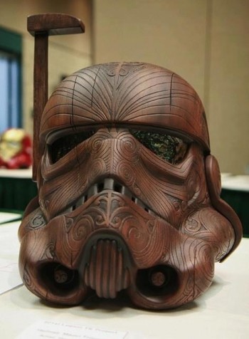 Wood Storm Trooper Helmet