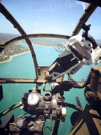 In The Nose of a B-25 Bomber