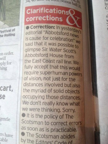 Newspaper Correction