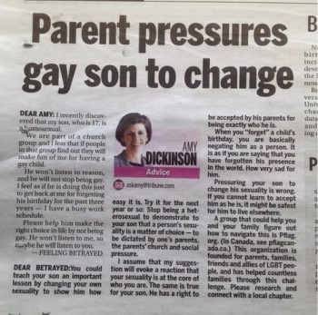 Parent Pressures Gay Son