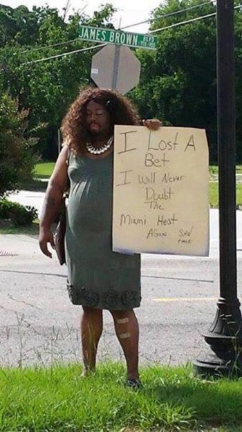 He Lost A Bet