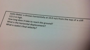 Physics teacher hates Justin Bieber