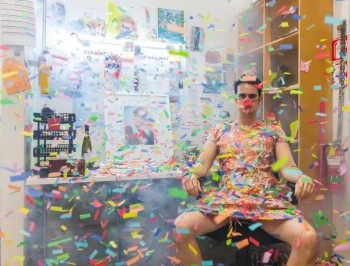 Today was his last day at work. He left with a bang.