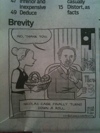Nicholas Cage finally turns down a roll