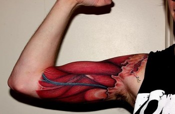 My brother got the inside of his arm tattooed on the outside