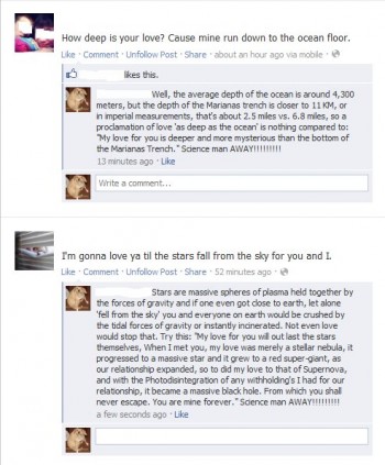 I decided to help out some friends on facebook with SCIENCE!
