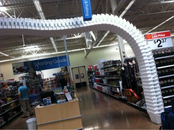 Physics at work at Walmart...