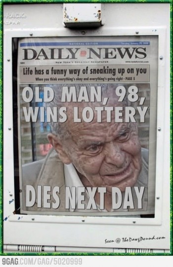 Old Man Wins Lottery