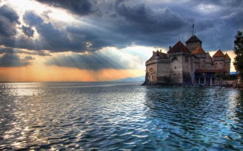 The Sun Shines on Château de Chillon