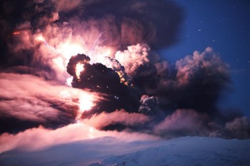 One night in Eyjafjallajökull, Iceland