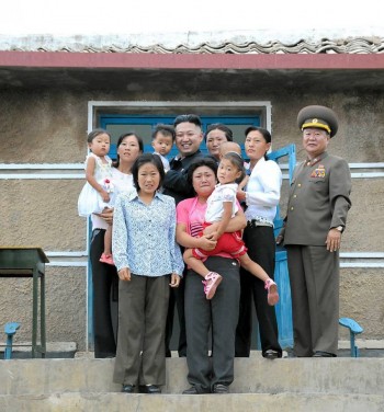 North Korean family being delighted to meet their awesome leader