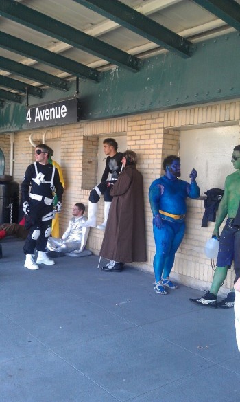 This is what I saw when I got off the train yesterday afternoon