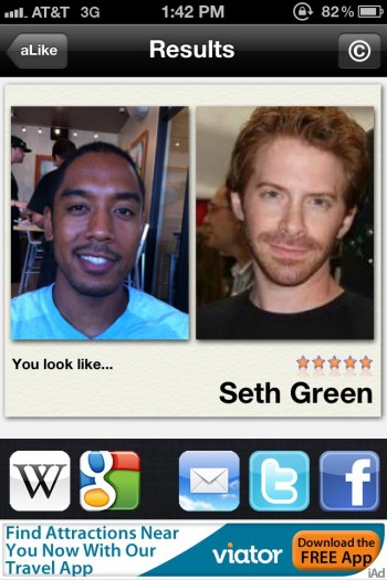 Tried the aLike app on my friend. Nailed it.