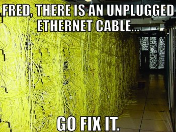 Unplugged Ethernet Cable