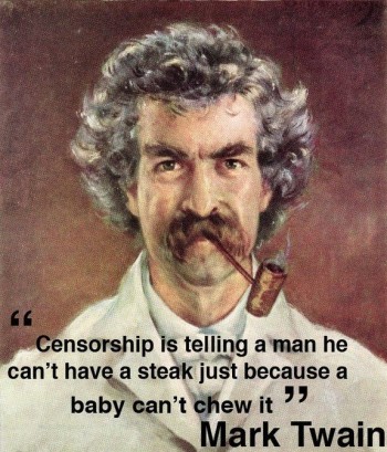 Censorship according to Mark Twain