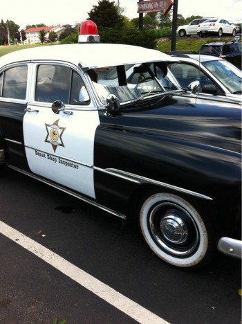I saw this car outside of a diner