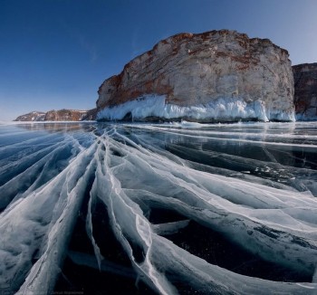 Frozen lake