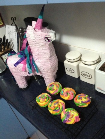 My wife made unicorn poo cookies