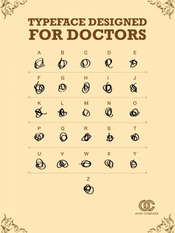Typeface designed for doctors