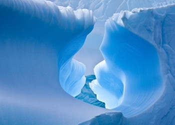 Blue Ice Cave in Antarctica