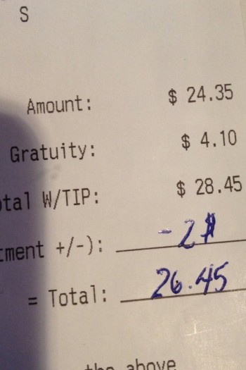 Negative tip? O_o