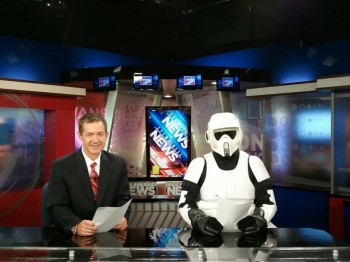 "Julie was off today so we replaced her with a storm trooper."