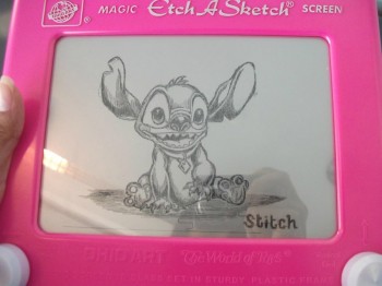 My friend etch-a-sketched this on her plane ride to Hawaii!