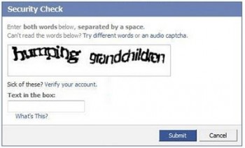 Facebook Captcha Fail