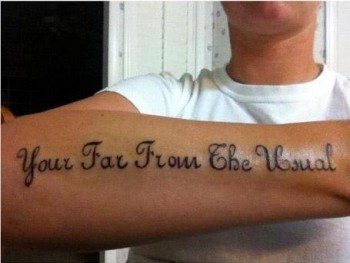 Your Far From The Usual