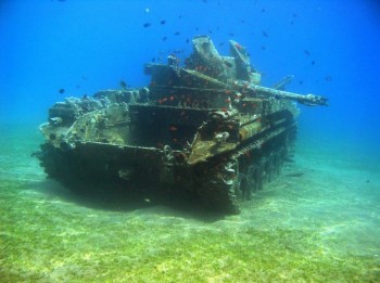 Submerged Battle Tank