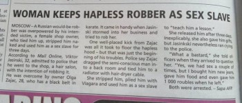 Woman Keeps Robber