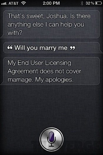 Siri, Will You Marry Me?