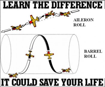 A Barrel Roll vs Aileron Roll