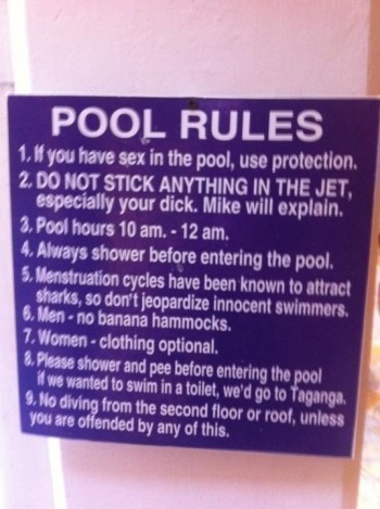 Pool Rules