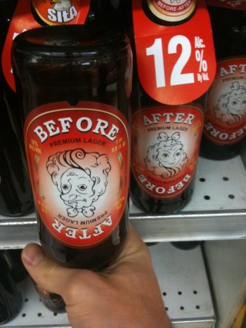 Before and After Beer