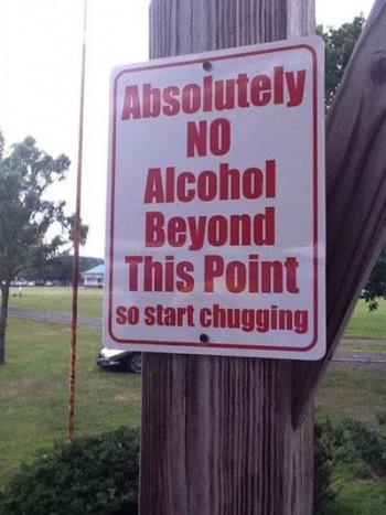 No Alcohol Beyond This Point