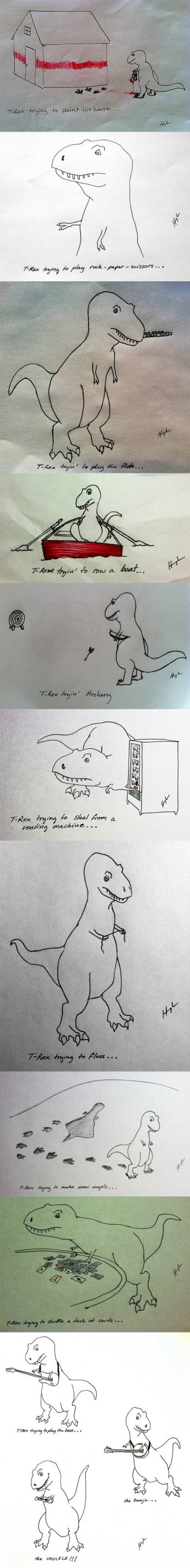 T-Rex Doing Things