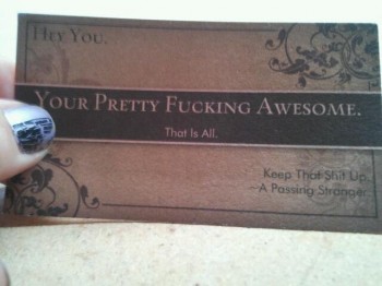 Randomly Given On The Bus