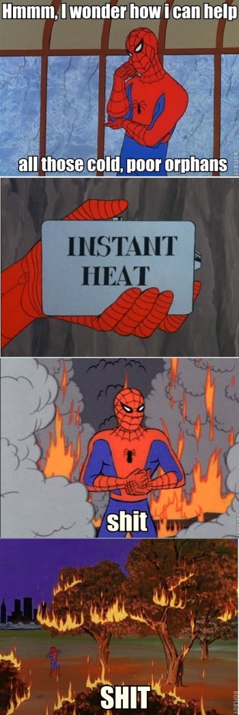 Spidey Helping Orphans