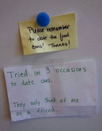 Please date the food cans! Thanks