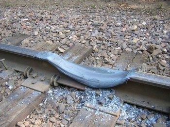 What happens a train "burns rubber"