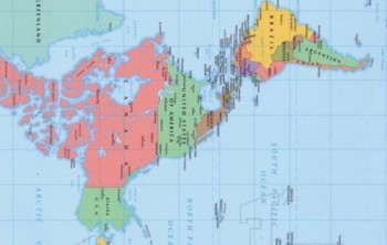 North and South America turned sideways... is a duck