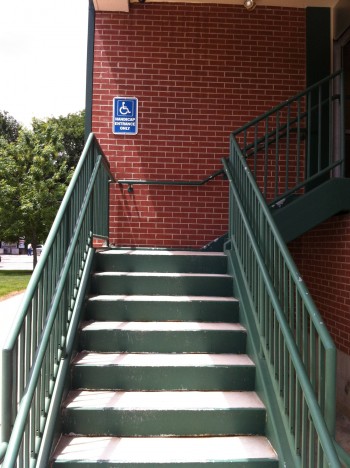 You should see the "non-handicap" entrance