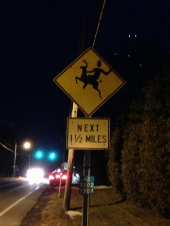 Deer-Crossing Sign - Modified