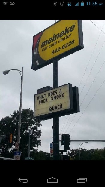 What does a duck smoke?