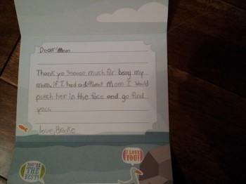 She's glad her mom is not a different mom